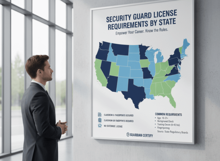 Security Guard License Requirements by State (2025 Guide)